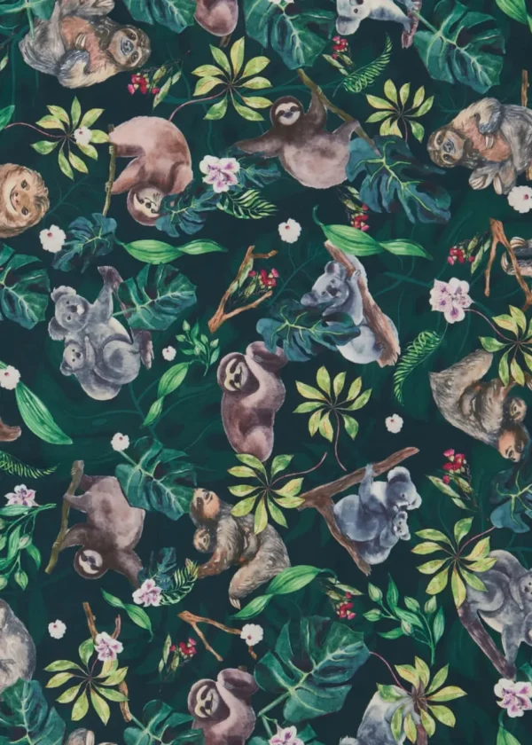 Dolly & Dotty Amanda Koala Sloth 50's Swing Dress Green