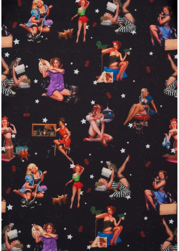 Dolly & Dotty Amanda Pin-Ups Girls 50's Swing Dress Black