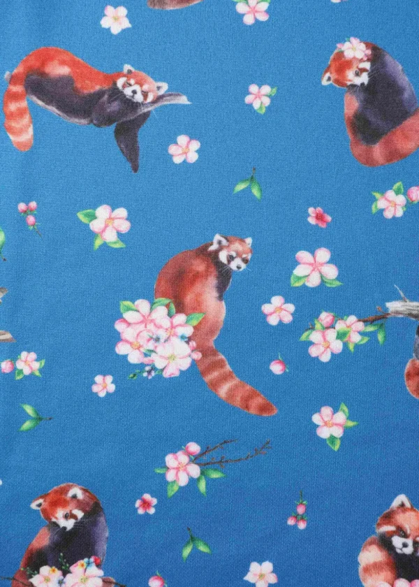 Dolly & Dotty Amanda Red Panda 50's Swing Dress Blue