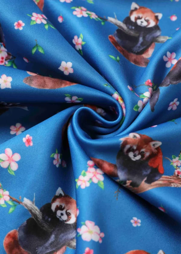 Dolly & Dotty Amanda Red Panda 50's Swing Dress Blue