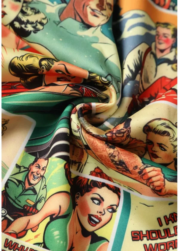 Dolly & Dotty Amanda Vintage Comic 50's Swing Dress Multi