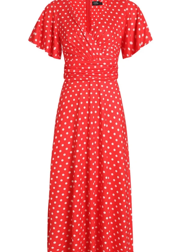 Dolly & Dotty Donna Polkadot 40's Dress Red White