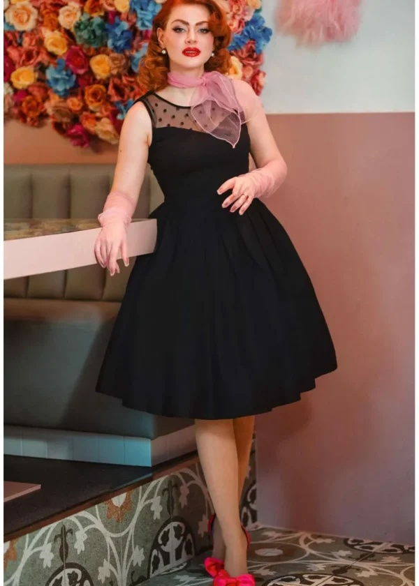 Dolly & Dotty Elizabeth 50's Swing Dress Black