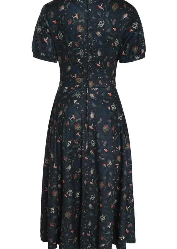 Dolly & Dotty Julia Mystic Flared Dress Dark Green