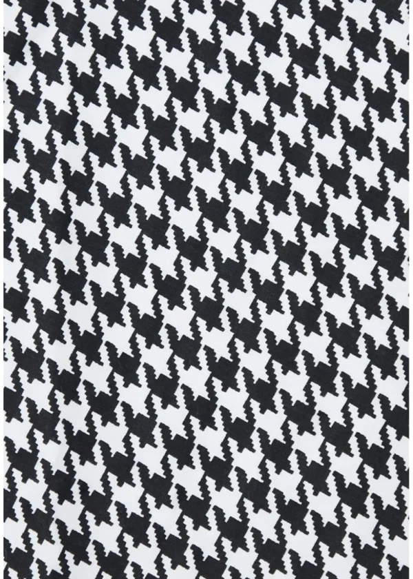 Dolly & Dotty Lily Dogtooth 50's Swing Dress Black White