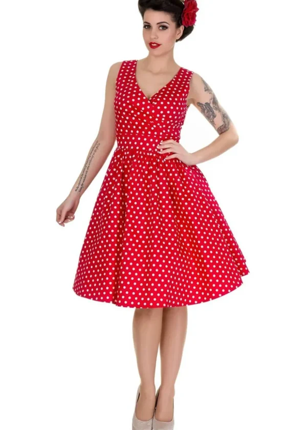 Dolly & Dotty May Polkadot 50's Swing Dress Red
