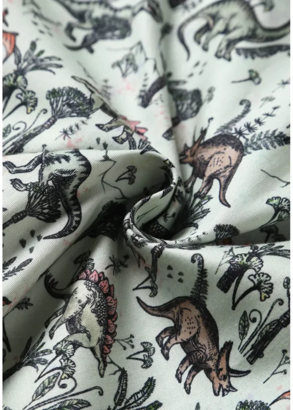 Dolly & Dotty Penelope Dinosaur Forest 50's Swing Dress Green