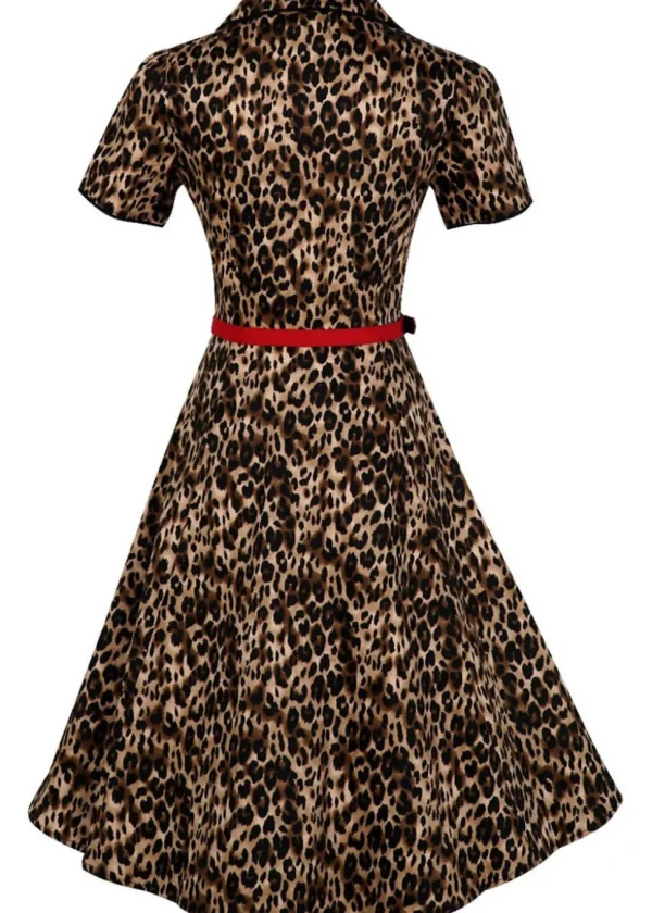 Dolly & Dotty Penelope Rockabilly 50's Swing Dress Leopard