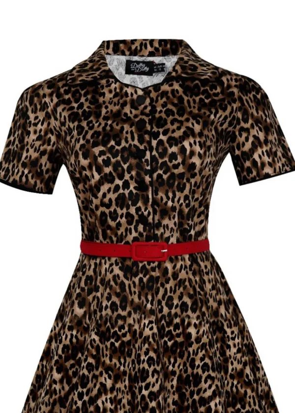 Dolly & Dotty Penelope Rockabilly 50's Swing Dress Leopard