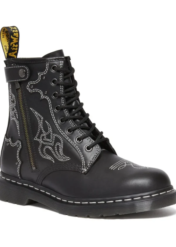 Dr. Martens 1460 Gothic Americana Wanama Leather Boots Black