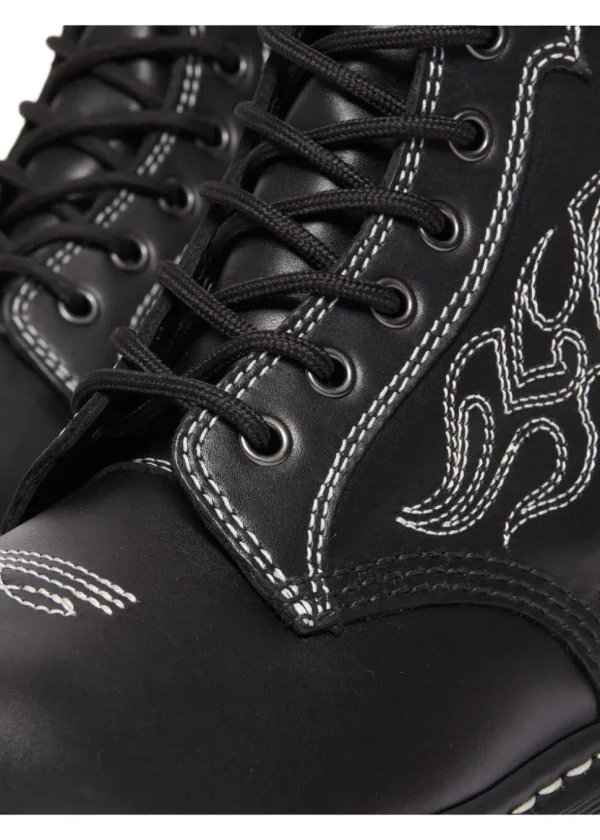 Dr. Martens 1460 Gothic Americana Wanama Leather Boots Black