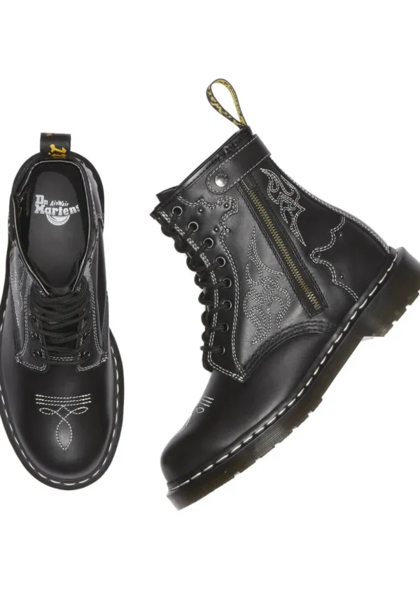 Dr. Martens 1460 Gothic Americana Wanama Leather Boots Black