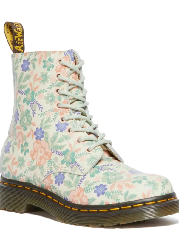 Dr. Martens 1460 Pascal Cloud Floral Leather Boots Cream