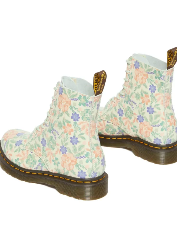 Dr. Martens 1460 Pascal Cloud Floral Leather Boots Cream