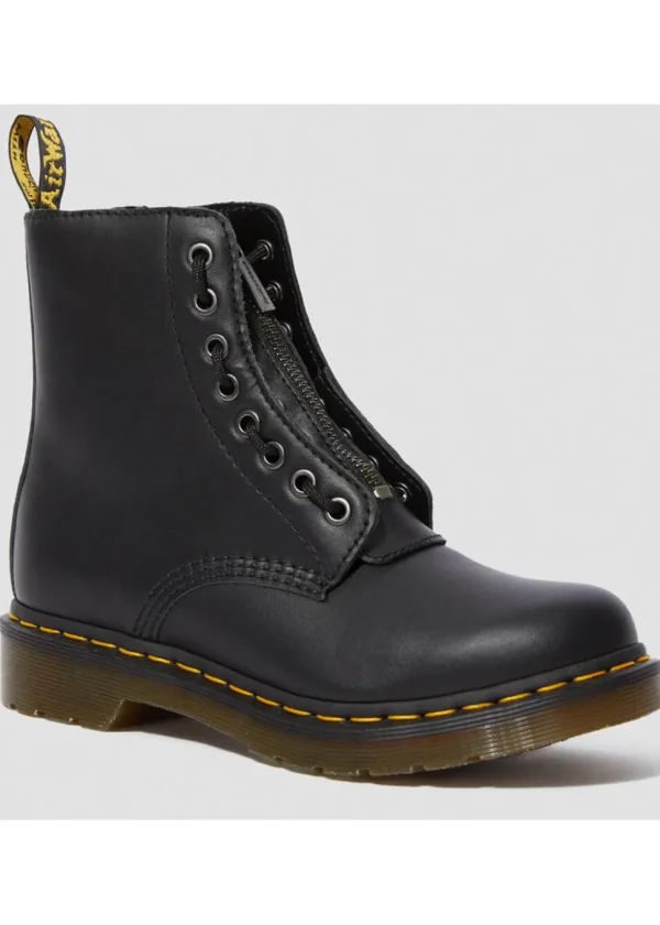 Dr. Martens 1460 Pascal Front Zip Nappa Boots Black