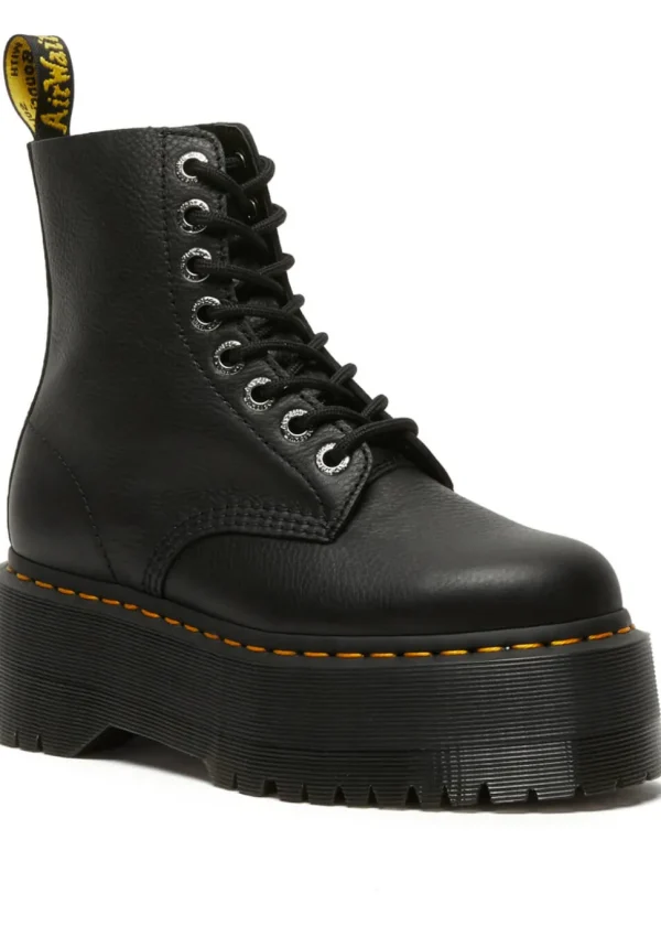 Dr. Martens 1460 Pascal Max Pisa Soft Leather Platform Boots Black