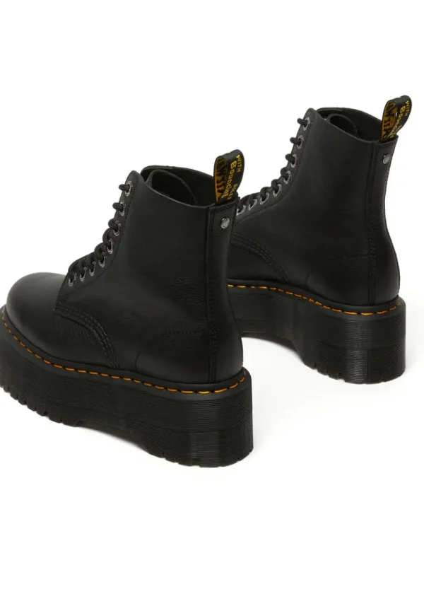 Dr. Martens 1460 Pascal Max Pisa Soft Leather Platform Boots Black