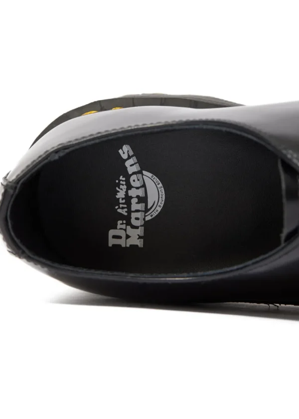Dr. Martens 1461 Quad Polished Smooth Leather Platform Shoes Black