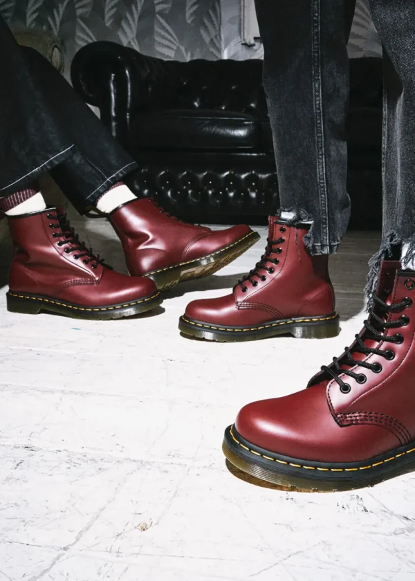Dr. Martens 1460 Smooth Leather Boots Cherry Red