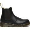 Dr. Martens 2976 Yellow Stitch Chelsea Smooth Boots Black