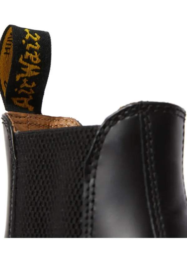 Dr. Martens 2976 Yellow Stitch Chelsea Smooth Boots Black