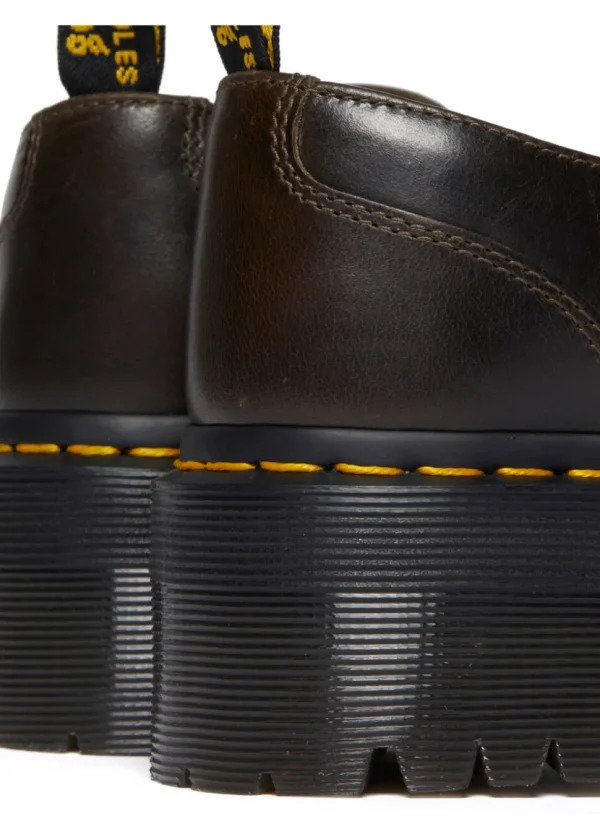 Dr. Martens Addina Orleans Leather Platform Shoes Dark Brown