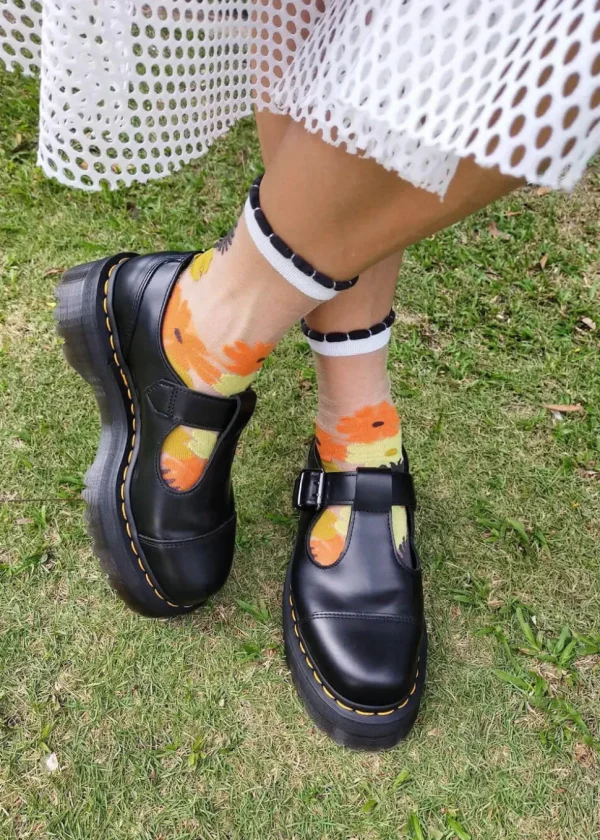 Dr. Martens Bethan Smooth Leather Platform Mary Jane Shoes Black