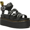 Dr. Martens Blaire Quad Hardware Platform Sandals Black