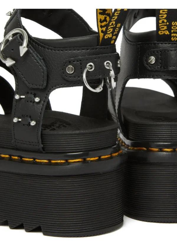 Dr. Martens Blaire Quad Hardware Platform Sandals Black