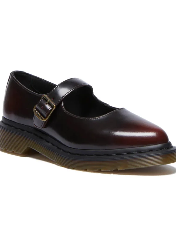 Dr. Martens Elphie Arcadia Leather Ballerinas Cherry Red
