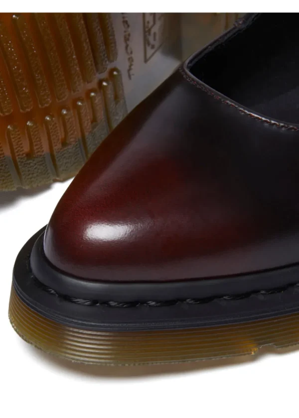 Dr. Martens Elphie Arcadia Leather Ballerinas Cherry Red
