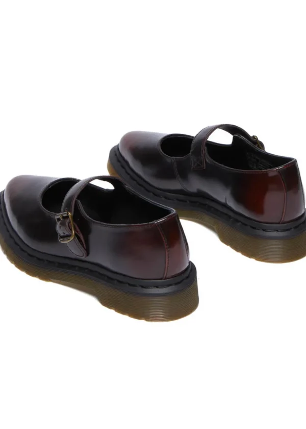 Dr. Martens Elphie Arcadia Leather Ballerinas Cherry Red