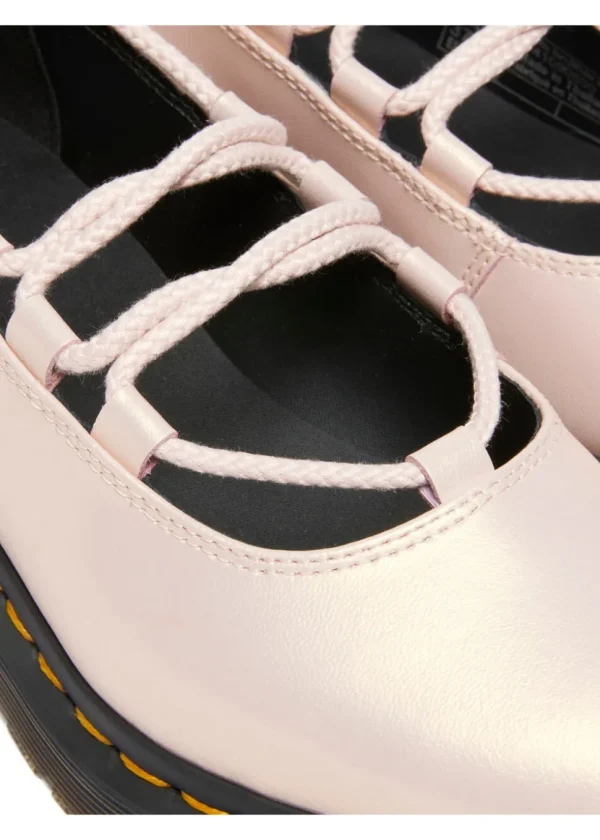 Dr. Martens Elphie II Leather Ballerinas Powder Pink Gold