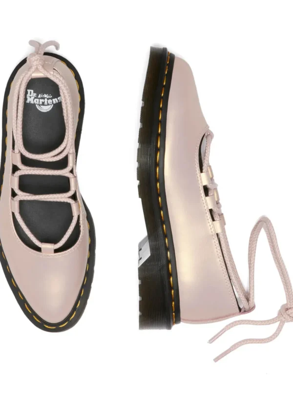 Dr. Martens Elphie II Leather Ballerinas Powder Pink Gold