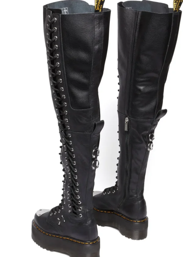 Dr. Martens 28i XTRM Max Platform Virginia Leather Boots Black