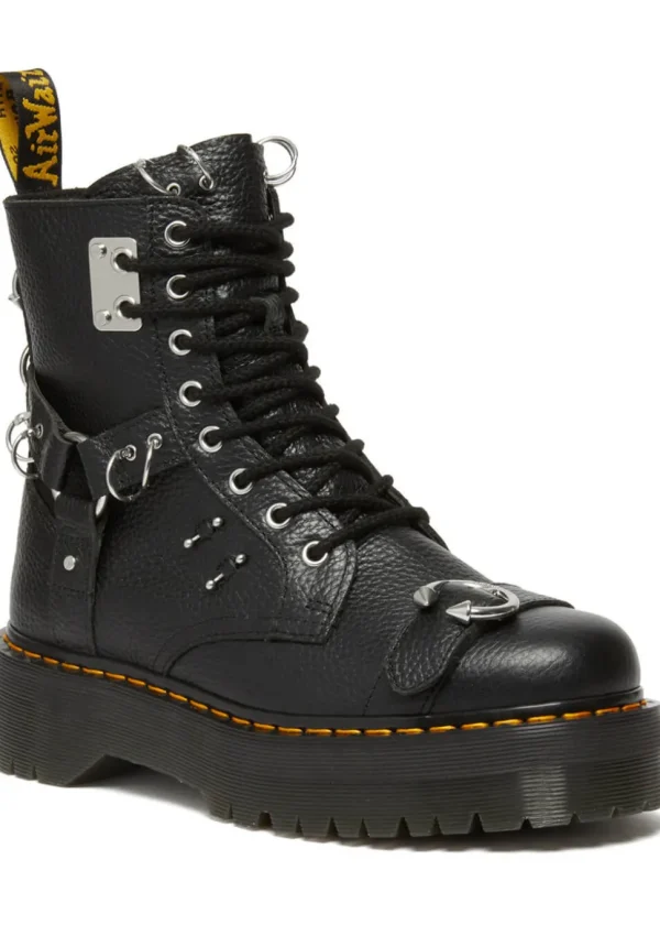 Dr. Martens Jadon Hardware Nappa Platform Leather Boots Black