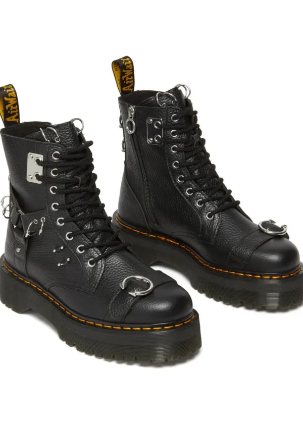 Dr. Martens Jadon Hardware Nappa Platform Leather Boots Black