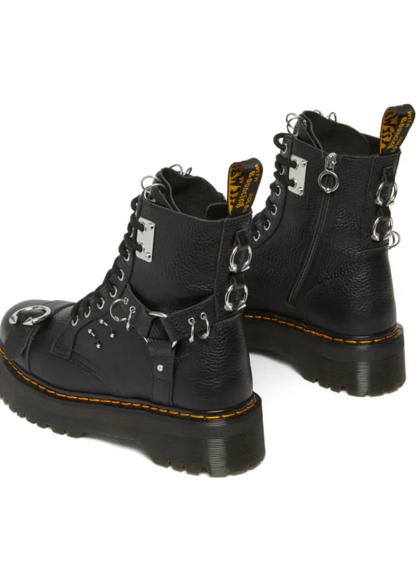 Dr. Martens Jadon Hardware Nappa Platform Leather Boots Black