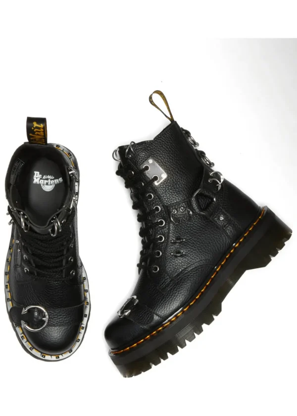 Dr. Martens Jadon Hardware Nappa Platform Leather Boots Black