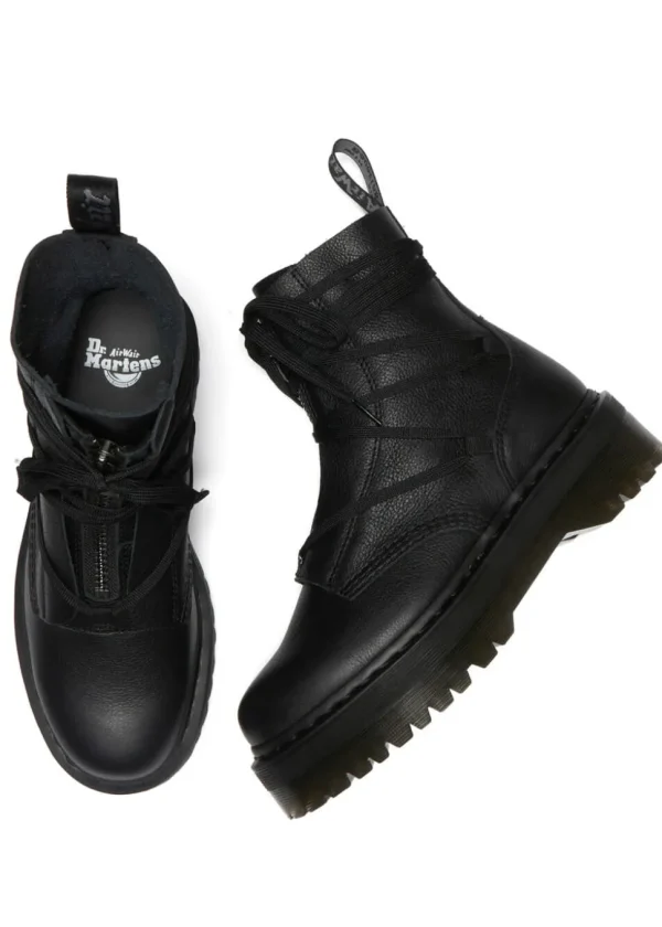 Dr. Martens Jarrick ll Pisa Soft Leather Platform Boots Black