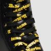 Dr. Martens Logo Laces Flat 8 Eyes in Black and Yellow
