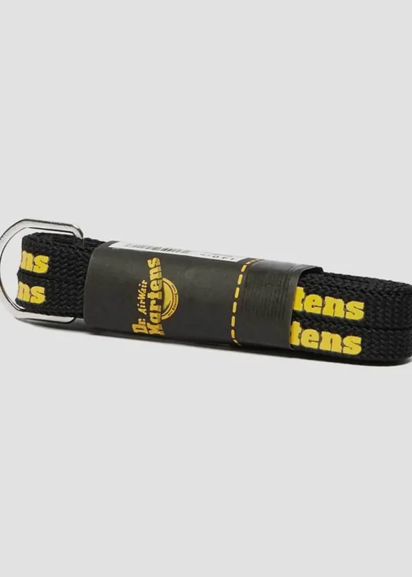 Dr. Martens Logo Laces Flat 8 Eyes in Black and Yellow