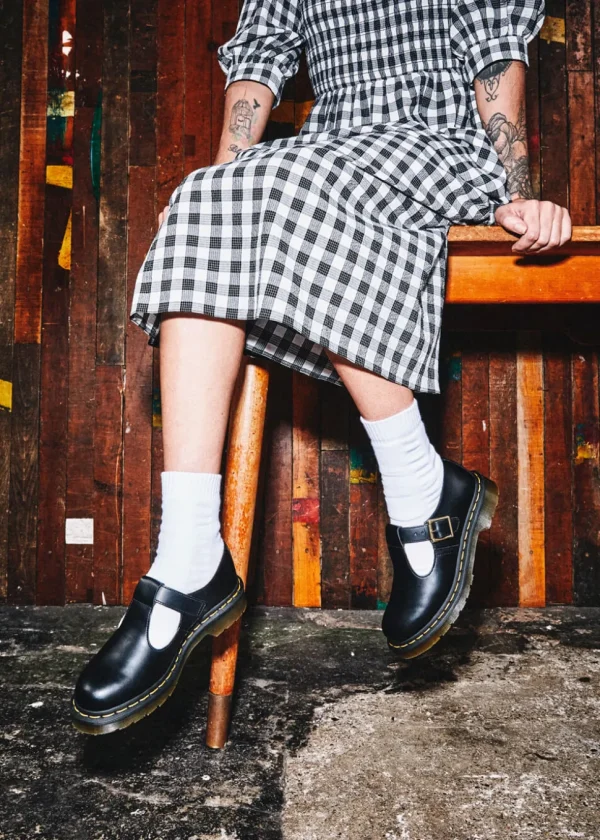 Dr. Martens Polley Smooth Mary Jane Shoes Black