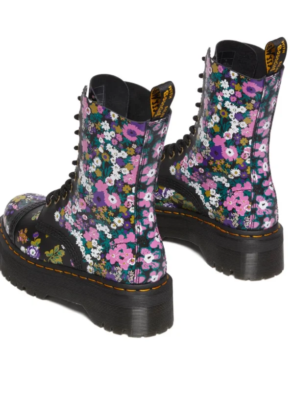 Dr. Martens Sinclair Hi Vintage Floral Leather Boots Black