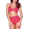 Esther Williams Polka Dot Bikini Pants Red