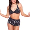 Esther Williams Polka Dot Bikini Bottoms Black