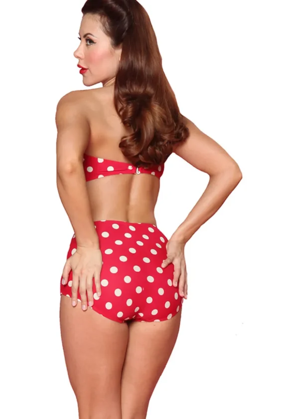 Esther Williams Polkadot Bikini Top Red