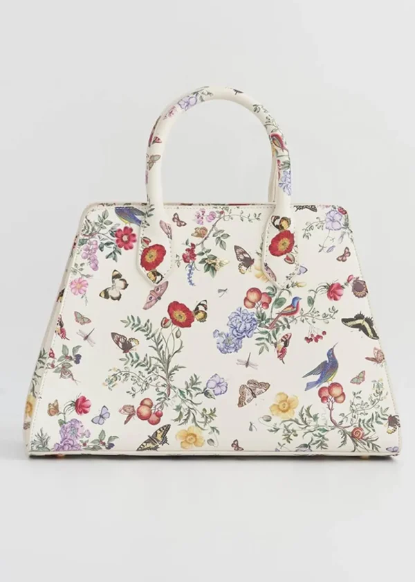 Fable England Alice Garden Butterfly Tote Bag Ivory
