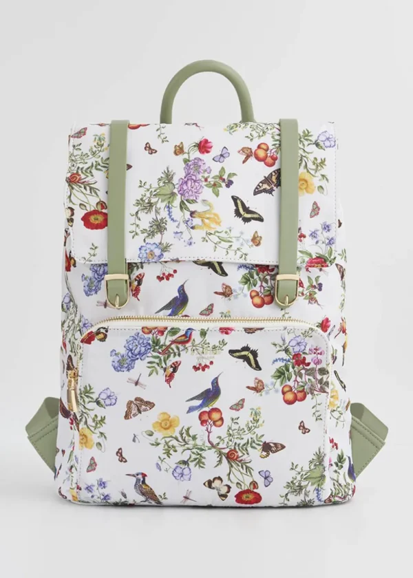 Fable England Alice Garden Butterfly Backpack White