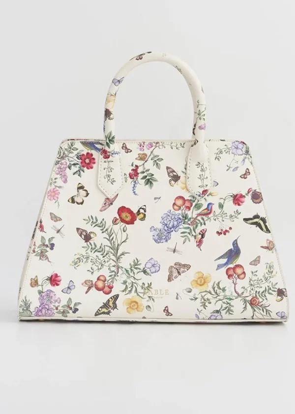 Fable England Alice Garden Butterfly Tote Bag Ivory